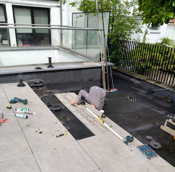 KALIX team at work on a terrace